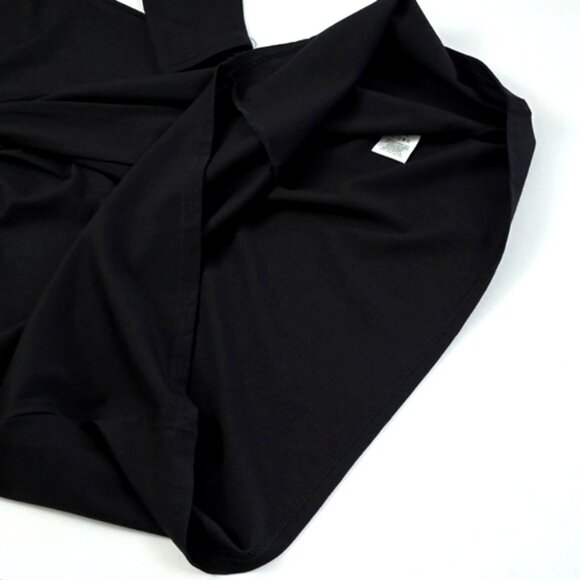 Modern Works Women’s Black Long Sleeves Collared Dress Front Twist Size Small - Picture 7 of 14